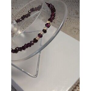 Handmade Garnet And Ethiopian Opal Stretch Bracelet